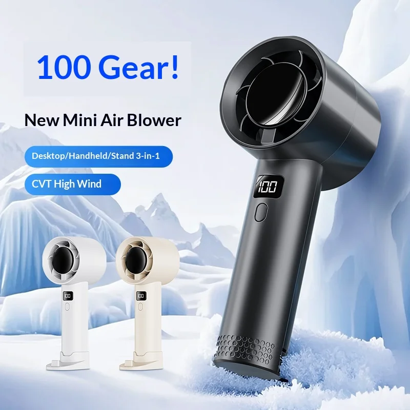 Outdoor Power With Timer - Przenośny mini wentylator, mocny przepływ powietrza