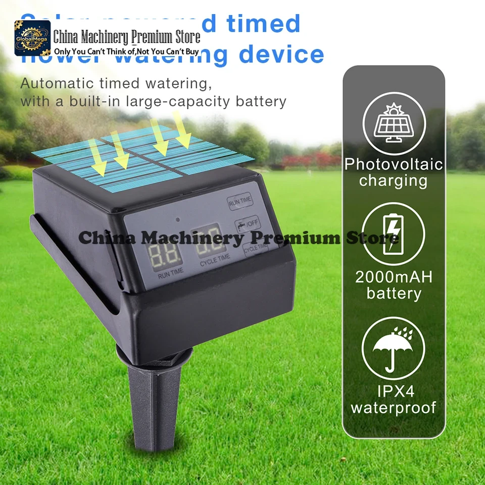 Outdoor Power With Timer - Nowy, zasilany energią słoneczną timer do