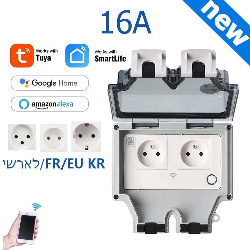 Outdoor Power With Timer - Tuya Gniazdo zasilania IP66 Outdoor EU