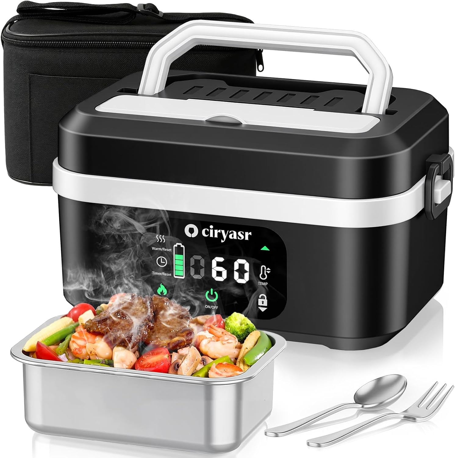 Outdoor Power Box - Mocny elektryczny podgrzewany lunch box, 1.35L,