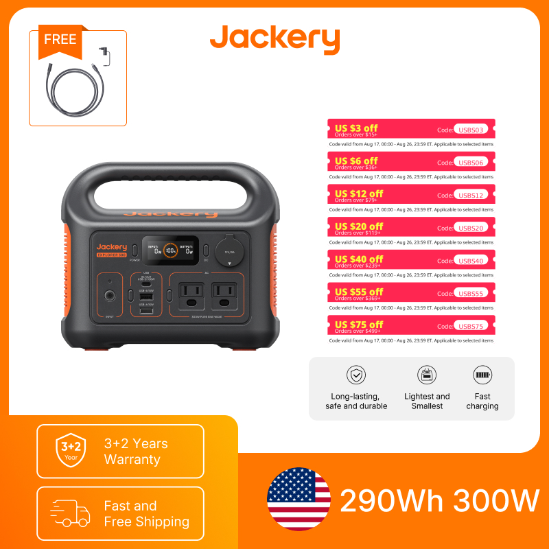 Outdoor Power Equipment - Przenośna stacja zasilania Jackery Explorer 300New