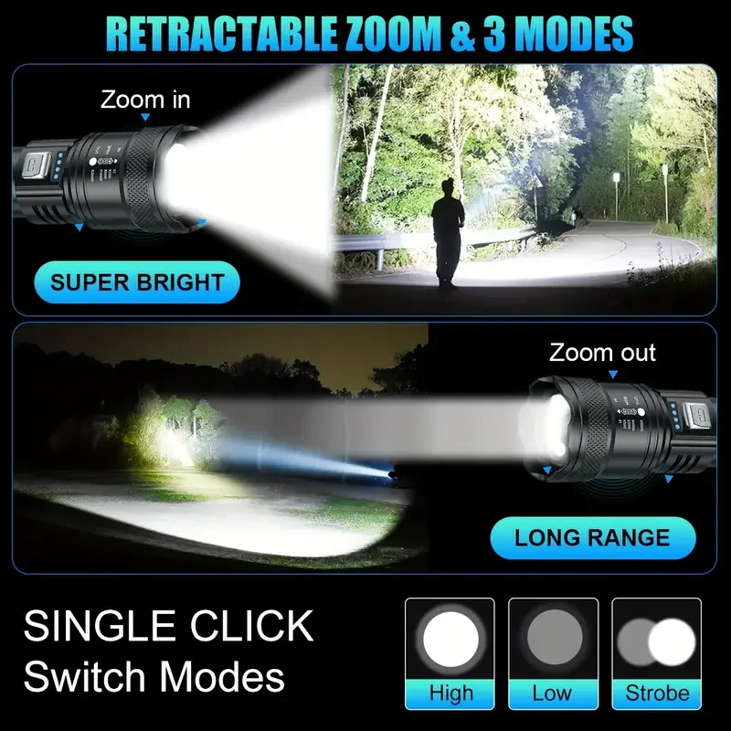 Latarka taktyczna LED 2000LM,  – Outdoor Power Equipment recenzja i cena